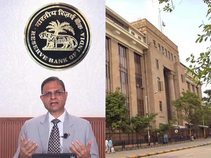 RBI Governor Sanjay Malhotra, RBI Headquarters Photograph: (Combination created using images from ANI and Wikimedia Commons)